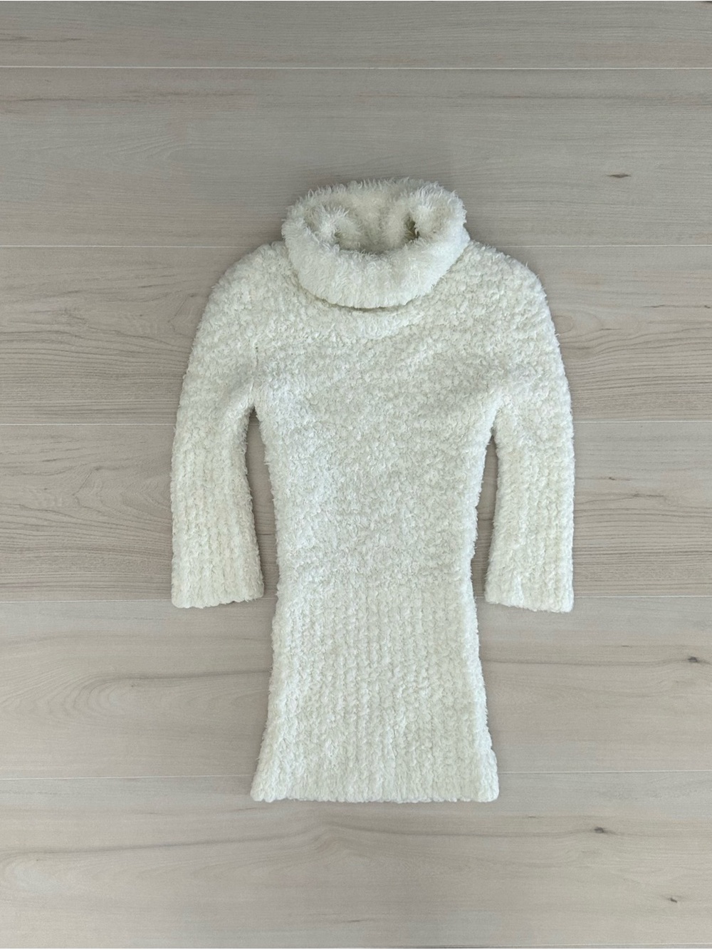 fuzzy bebe turtleneck sweater